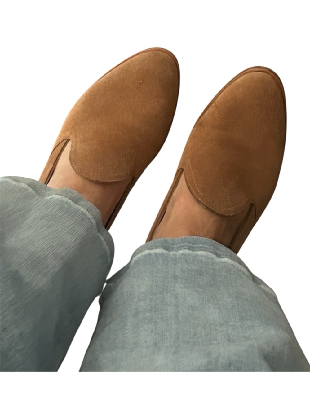 Soludos Sophia Tan block heel Suede Slip-On Loafers - Picture 5 of 7